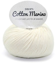 Drops Cotton Merino Uni Colour 01 Natur