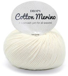 Drops Cotton Merino Uni Colour 1 Natur