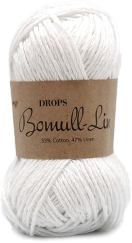 Drops Bomull-Lin Uni Colour 01 Weiss