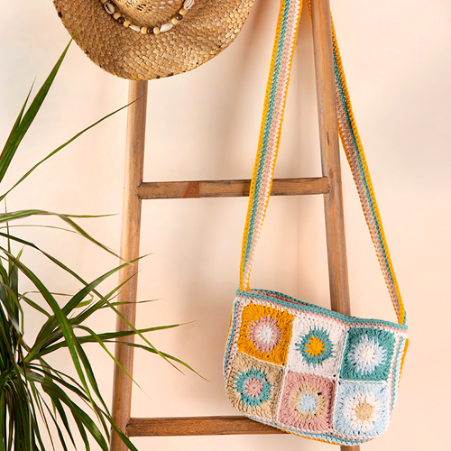 Häkelpaket Modische Granny Square Tasche 001 Pastel-2