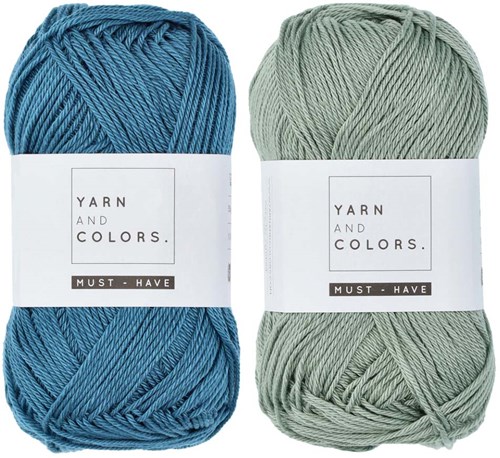 Yarn and Colors Must-Have Mandala Häkelpaket 1 Petrol Blue / Eucalyptus-2