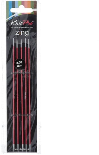 KnitPro Zing Nadelspiel 15cm 2,00 mm