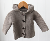 Strickanleitung Cosy Babyweste mit Kapuze