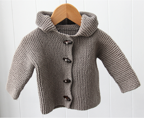 Strickanleitung Cosy Babyweste mit Kapuze