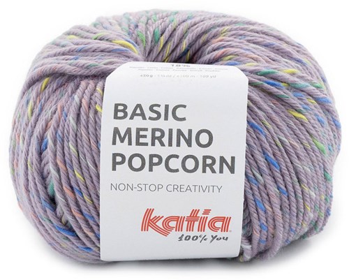 Katia Basic Merino Popcorn 201 Lavendel-Mehrfarbig