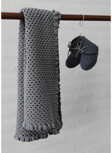 Häkelanleitung Babydecke mit Lace