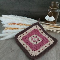 Häkelanleitung Topflappen Vintage Style