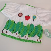 Häkelanleitung Babyjacke Raupe Nimmersatt-2