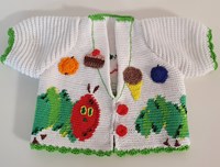 Häkelanleitung Babyjacke Raupe Nimmersatt