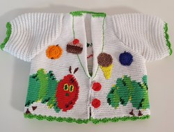 Häkelanleitung Babyjacke Raupe Nimmersatt