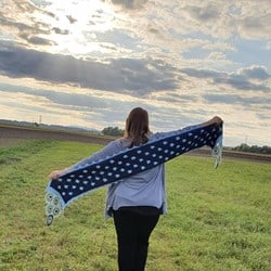 Häkelanleitung Pfauenfeder Schal