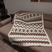 Häkelanleitung Kuscheldecke C2C