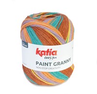Katia Paint Granny 203 Dotter-Karamell-Wasserblau