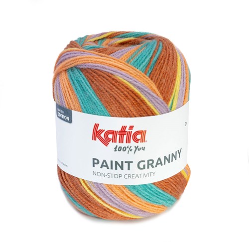 Katia Paint Granny 203 Dotter-Karamell-Wasserblau