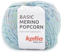 Katia Basic Merino Popcorn 205 Hell Himmelblauw-Mehrfarbig