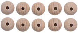 Holzperlenset 10 Stück  20 mm