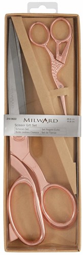 Milward Set Stoffschere (25,5cm) & Stoffschere (11,5cm) Rosé-2