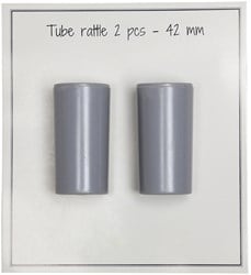 Go Handmade Tube Rassel 42mm Grau (2 Stück)