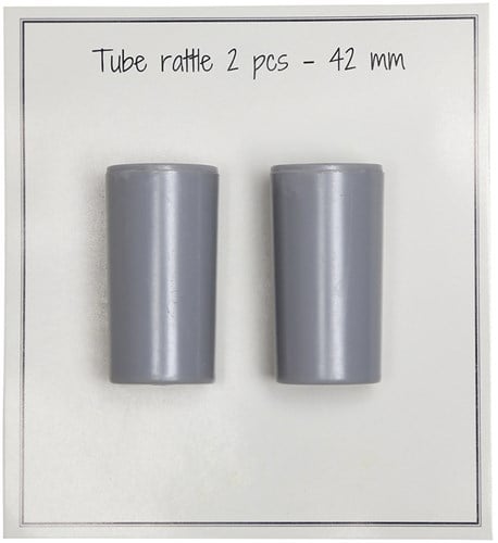 Go Handmade Tube Rassel 42mm Grau (2 Stück)