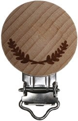 Go Handmade Schnullerclip aus Holz, Lorbeerblatt