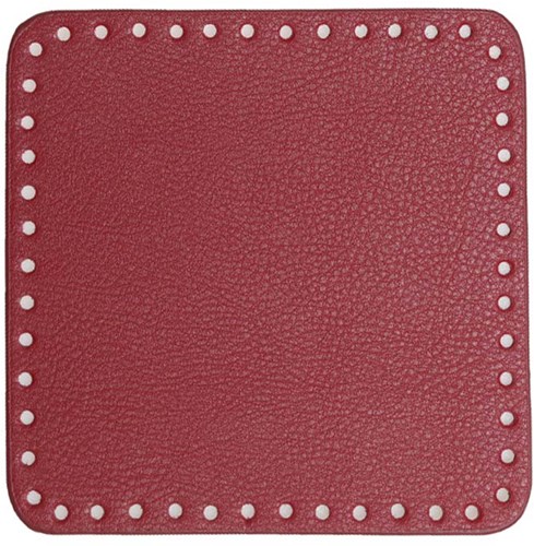 Go Handmade Kunstleder Boden 18x18cm Raspberry