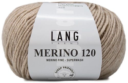 Lang Yarns Merino 120 0226 Beige Mélange