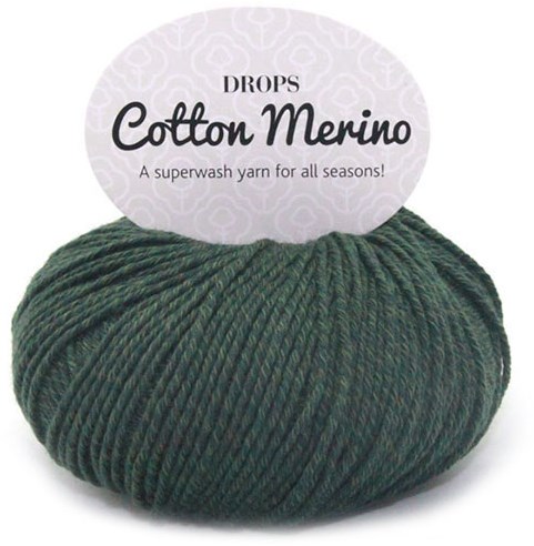 Drops Cotton Merino Uni Colour 22 Dunkelgrün