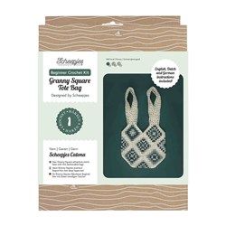 Scheepjes Anfänger-Häkelset Granny Square Bag Blau