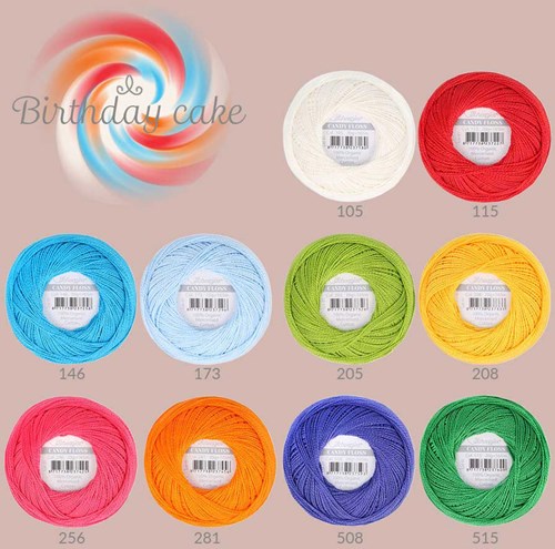 Scheepjes Candy Floss colour pack 10x20gr Birthday Cake-2