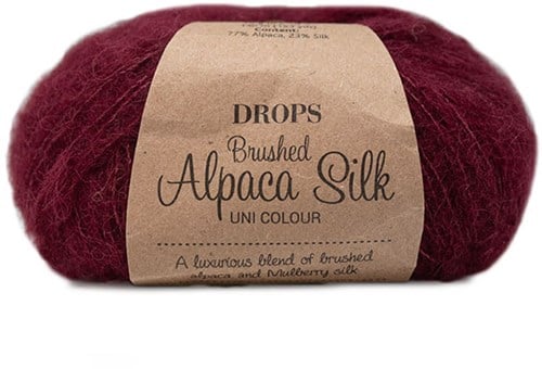 Drops Brushed Alpaca Silk Uni Colour 023 Bordeaux
