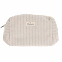 Scheepjes Projekttasche mit Reißverschluss 24x16x8cm gestreift beige