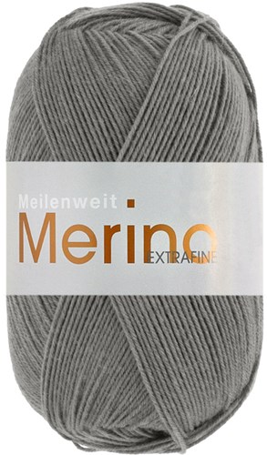 Lana Grossa Meilenweit 100 Merino Extra Fine Uni 2452 Mausgrau