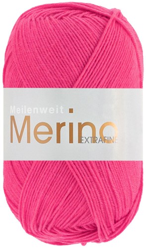 Lana Grossa Meilenweit 100 Merino Extra Fine Uni 2454 Pink