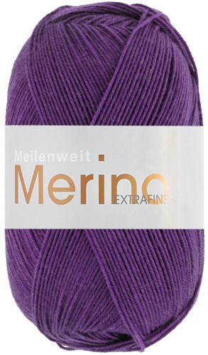 Lana Grossa Meilenweit 100 Merino Extra Fine Uni 2455 Dunkelviolett