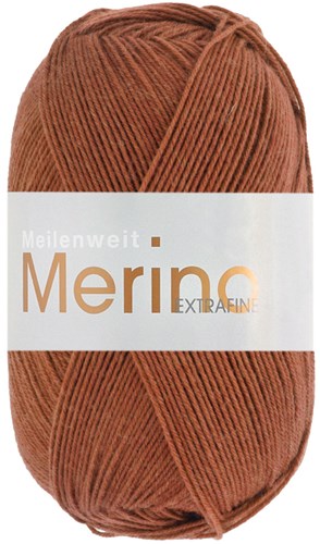 Lana Grossa Meilenweit 100 Merino Extra Fine Uni 2456 Nougat
