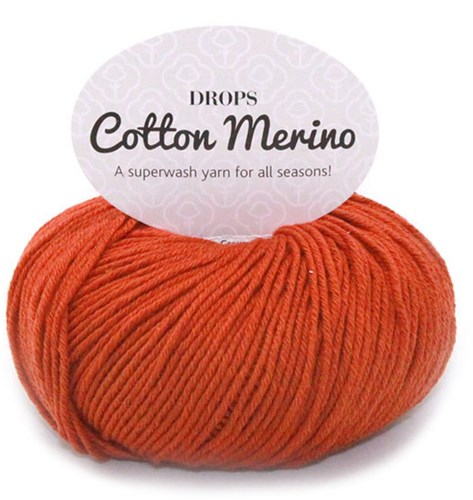 Drops Cotton Merino Uni Colour 25 Rost