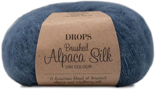 Drops Brushed Alpaca Silk Uni Colour 025 Stahlblau