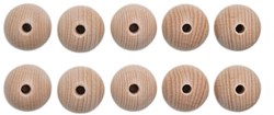 Holzperlenset 10 Stück  25 mm