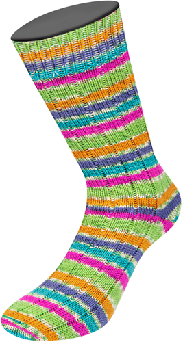 Lana Grossa Meilenweit 100 Aktion 043 Raw White/Light Green/Orange/Blue Purple/Turquoise/Pink-3