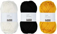 Yarn and Colors Black, White and Bright Comfy Cushion Strickpaket 015 Mustard-3
