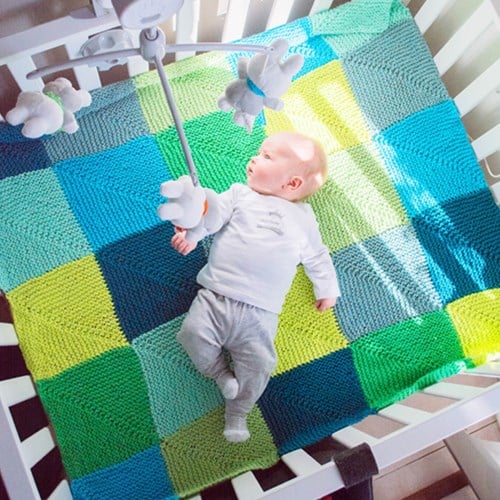 Strickanleitung Patchworkdecke