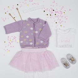 Strickanleitung Gepunktete Babystrickjacke