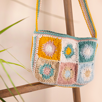 Häkelpaket Modische Granny Square Tasche 001 Pastel-3