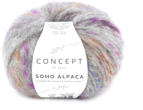 Katia Soho Alpaca 308 Hellgrau Mehrfarbig