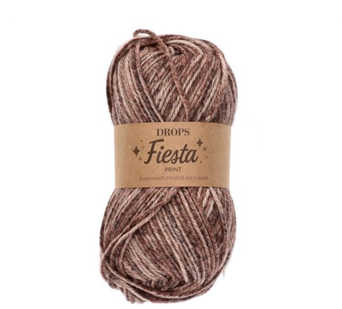 Drops Fiesta Print 30 Gebrannte Mandeln