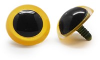 Plastik Sicherheitsaugen Basic Gelb (2 Stück) 30mm