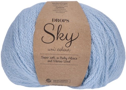 Drops Sky Uni Colour 031 Eisblau
