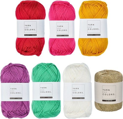 Yarn and Colors Colorful Christmas Bunting Häkelpaket 034 Deep Cerise-3