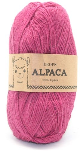 Drops Alpaca Uni Colour 3770 Dunkelrosa