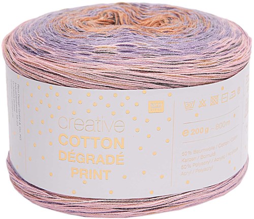 Rico Creative Cotton Dégradé Print 5 Pink-lilac-2